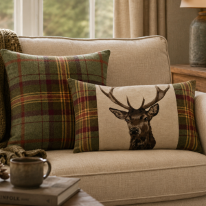 Plaid Stanley Stag cushion pair - Save £40