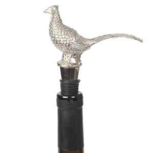 Silver Pheasant Bottle Stopper