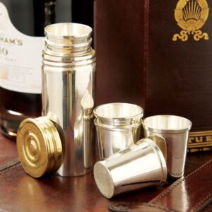 Set of Eight Stirrup Shot Cups and Cartridge