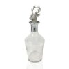 Glass Bell Decanter with Silver Neck and Nickel Finish Stag Stopper, photo 2