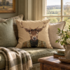 Country Stag Tapestry Cushion with filler