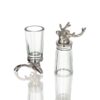 Set of Two Stag Shot Glasses – Nickel Finish, photo 2