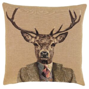 City Stag Tapestry Cushion with filler, photo 2