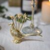 Gold Pheasant Cocktail Picks and Holder
