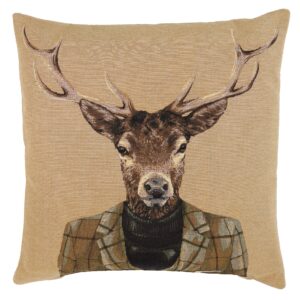 Country Stag Tapestry Cushion with filler, photo 2