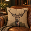 City Stag Tapestry Cushion with filler
