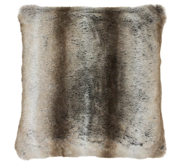 Country Linen Stag Faux Fur Cushion Collection – Set of Two, photo 3