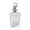 Glass Square Decanter with Nickel Finish Stag Stopper, photo 2