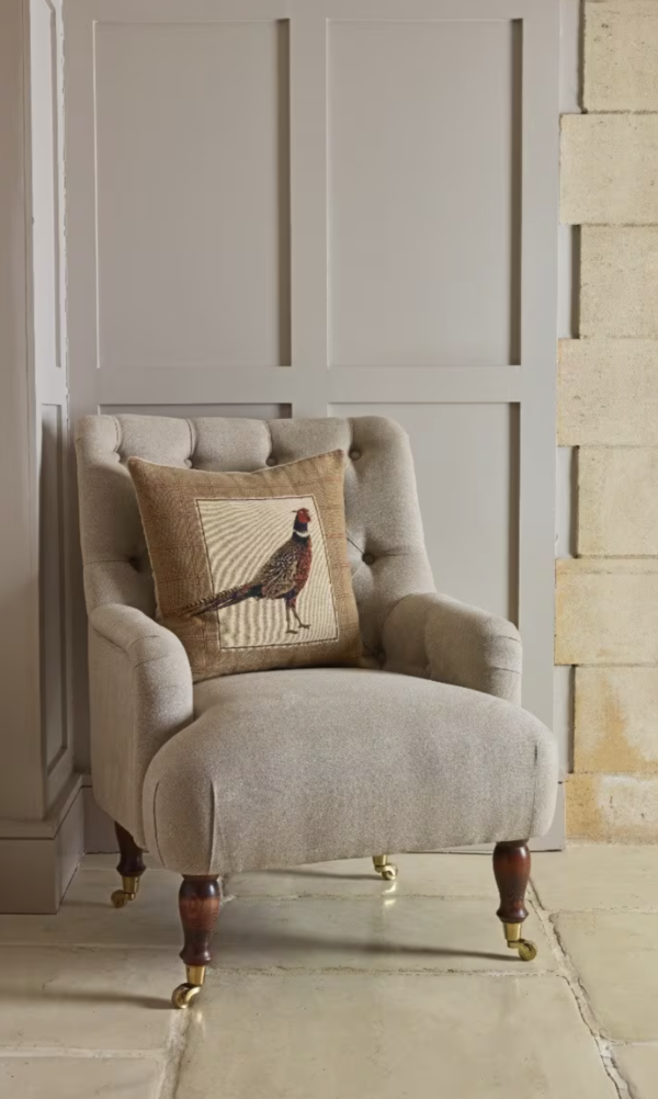 Strutting Pheasant Left Tapestry Cushion