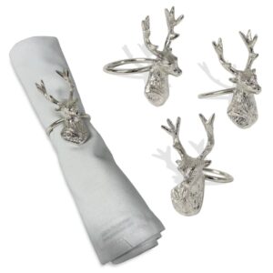 Stag Napkin Rings – Set of Four, photo 2