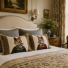 Pair of Master Fergus & Fernando Fox Tapestry Cushion with Tweed & Fringe – Save £40