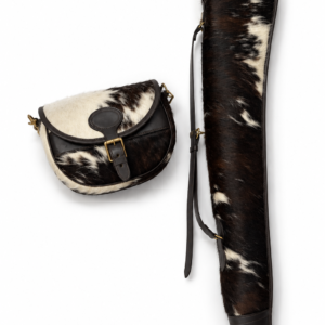 Bespoke Brown and Ivory Cowhide Gun Slip & Cartridge Bag Set