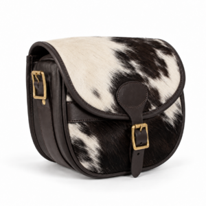 Bespoke Brown and Ivory Cowhide Cartridge Bag