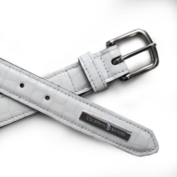 White Patent Leather Belt